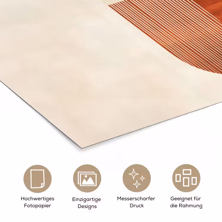 Bogen - Beige - Vormen poster papier klein -tcloseup_DE