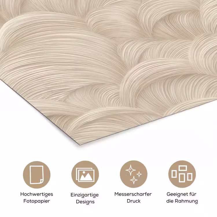 Bogen - Patroon - Beige poster papier klein 62 -tcloseup_DE