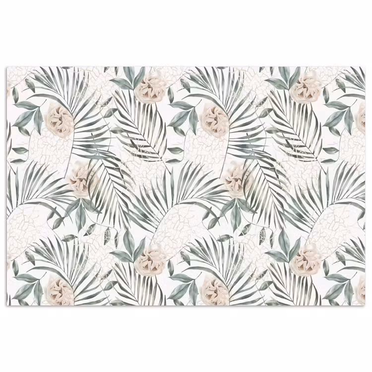 Bohemian - Bladeren - Bloemen - Tropisch poster papier klein -3d