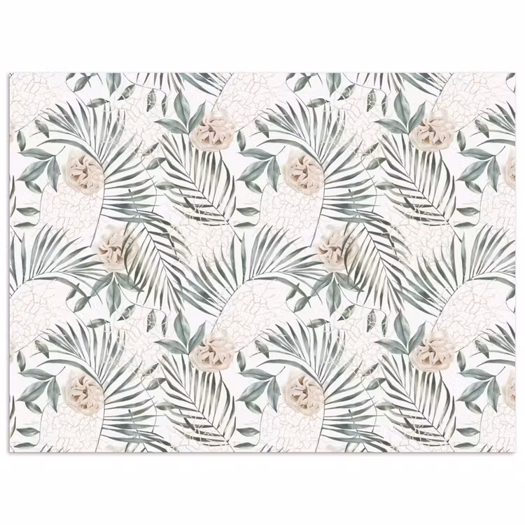 Boho - Jungle - Bloemen - Bladeren poster papier klein -3d
