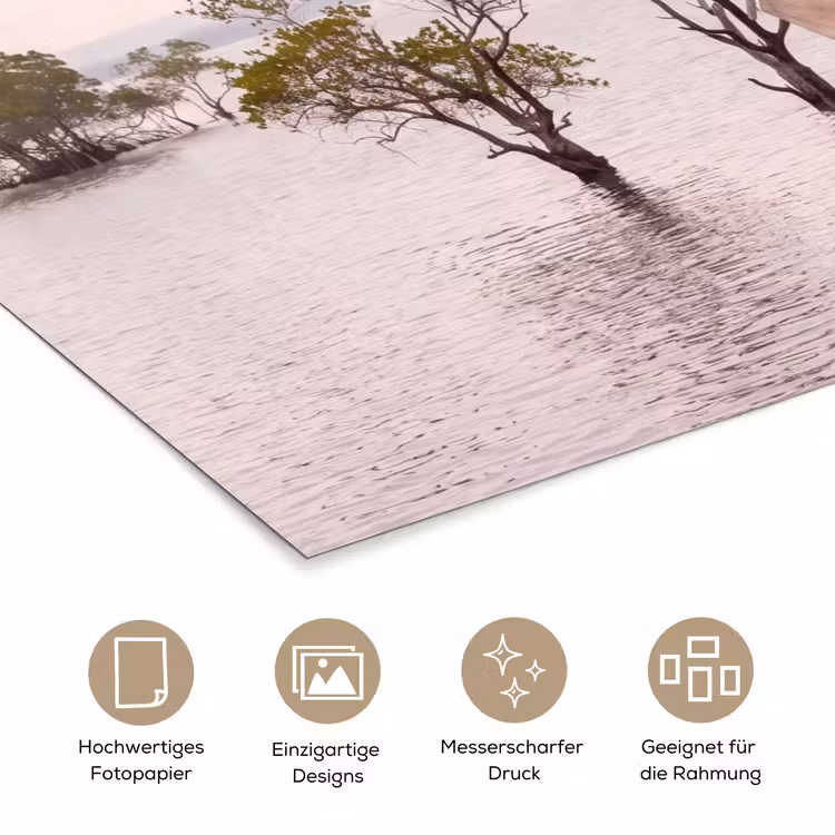 Boot - Zeil - Water - Tropisch - Natuur poster papier klein -tcloseup_DE
