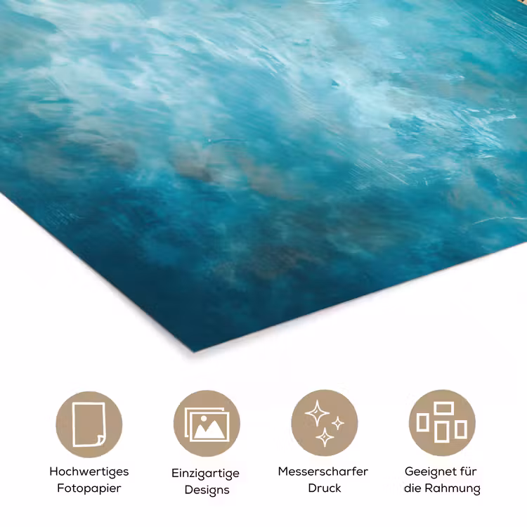 Bootje - Water - Blauw poster papier klein -tcloseup_DE
