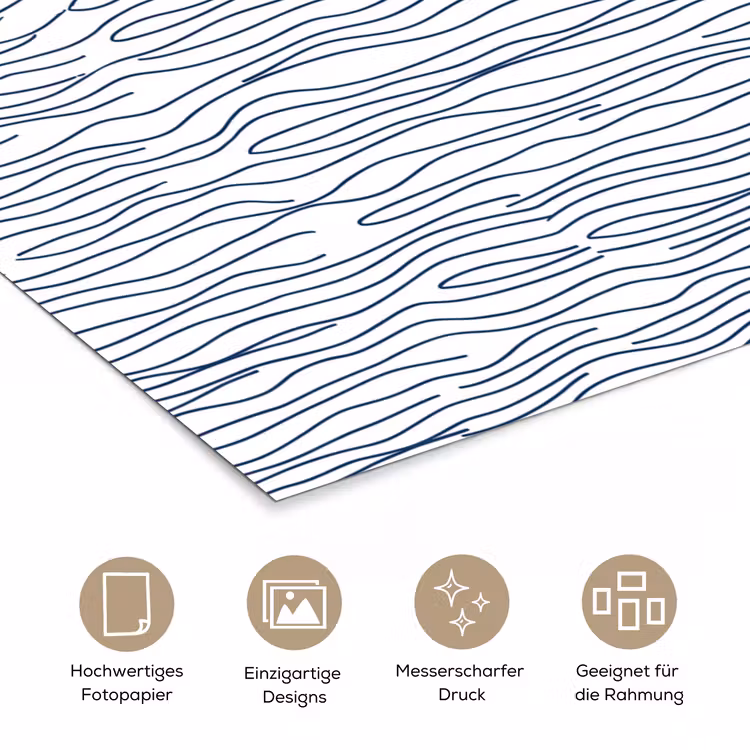Boot - Water - Rood - Illustratie - Minimalistisch poster papier klein -tcloseup_DE