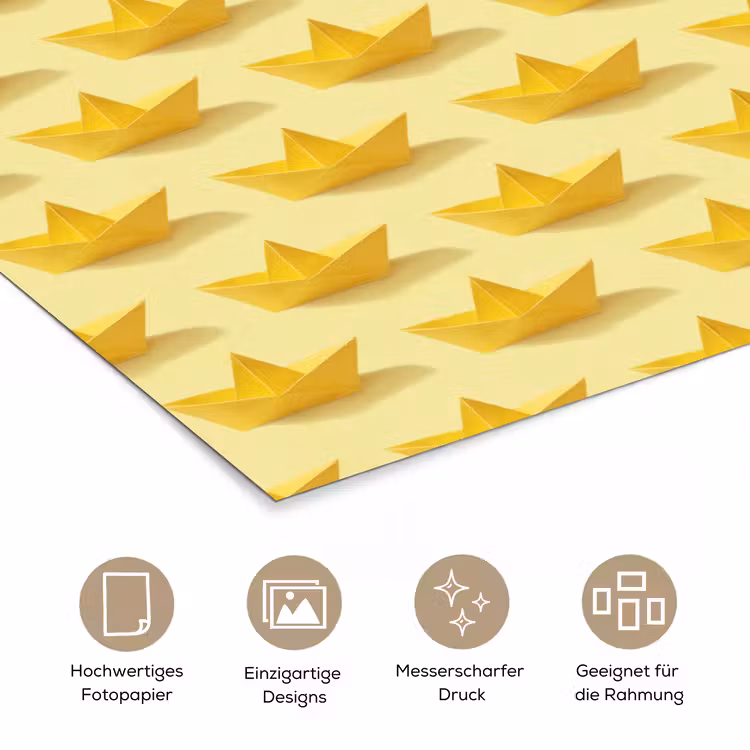 Bootjes - Origami - Creatief - Geel poster papier klein 62 -tcloseup_DE