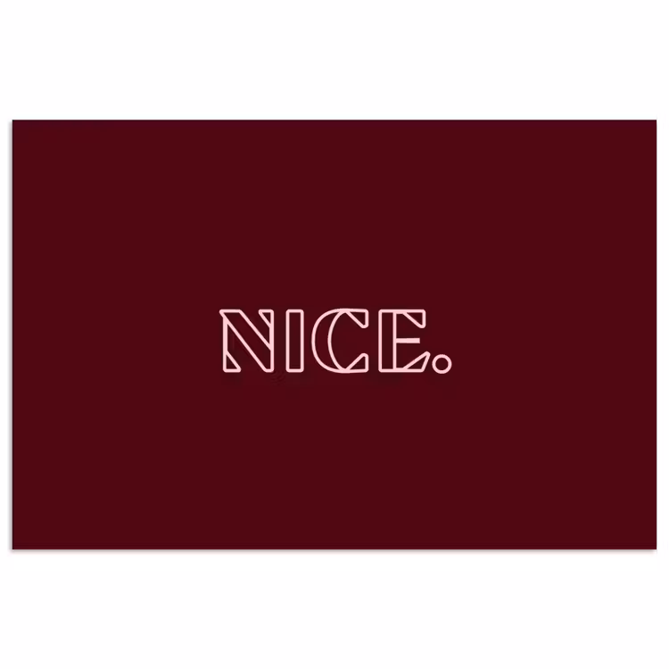 Bordeaux - Nice - minimalistisch poster papier klein -3d