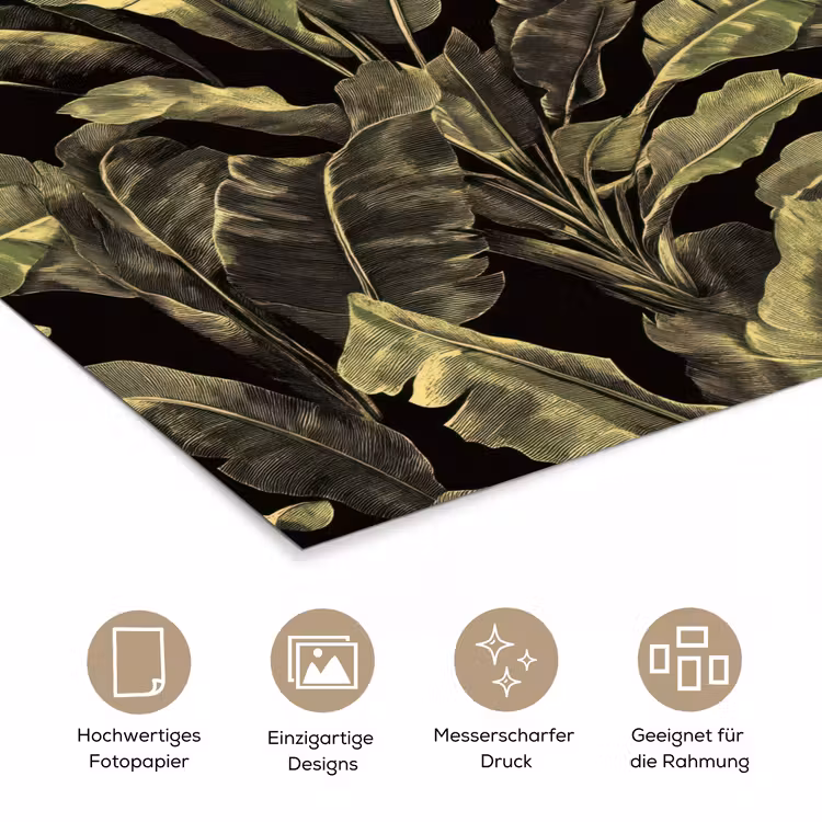Botanisch - Bladeren - Groen poster papier klein 62 -tcloseup_DE