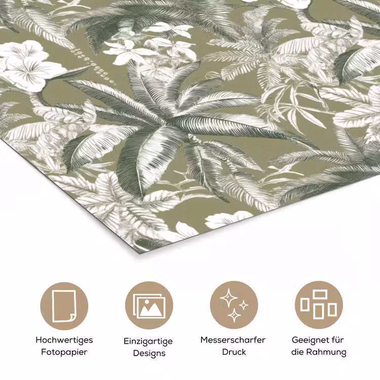 Botanisch - Bloemen - Groen poster papier klein 62 -tcloseup_DE