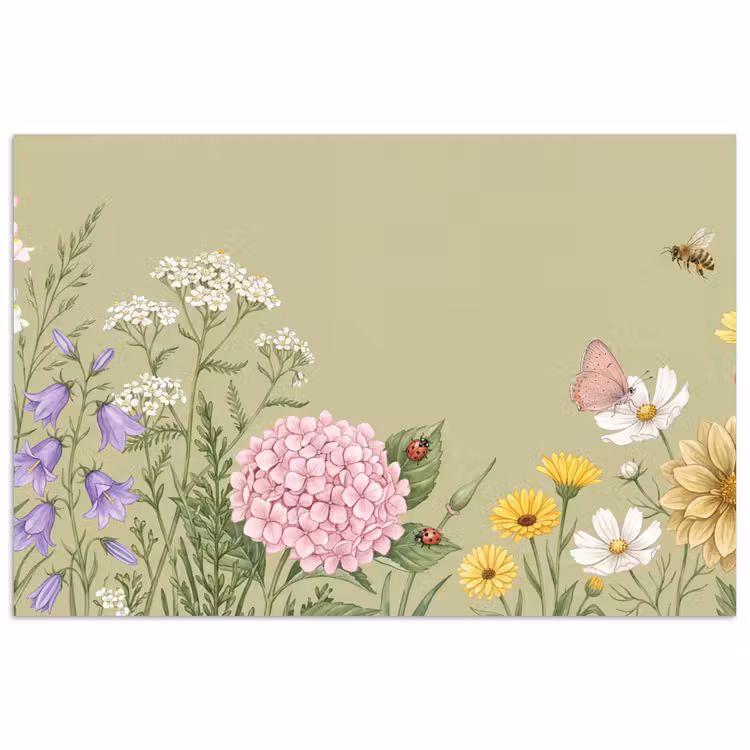Botanisch - Bloemen - Kleurrijk poster papier klein -3d