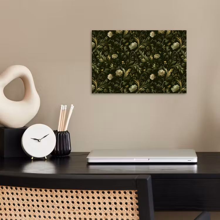 Botanisch - Naadloos - Bloemen poster papier klein 62 -sfeer1