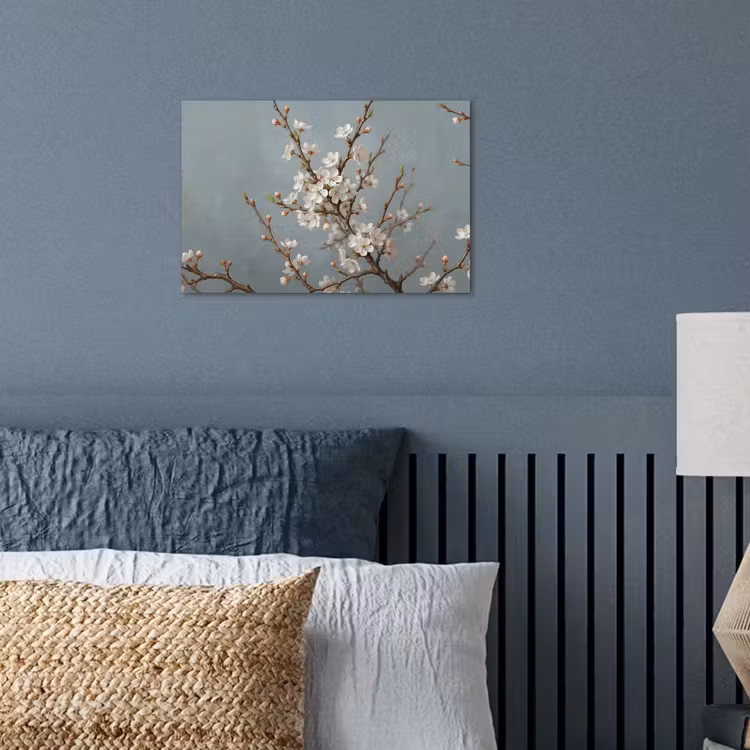 Botanisch - Stilleven - Blauw poster papier klein -sfeer2