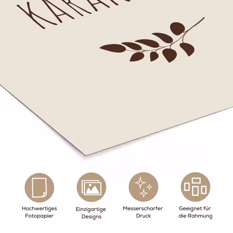 Bruin - Minimalistisch - Quote - Zomer poster papier klein -tcloseup_DE