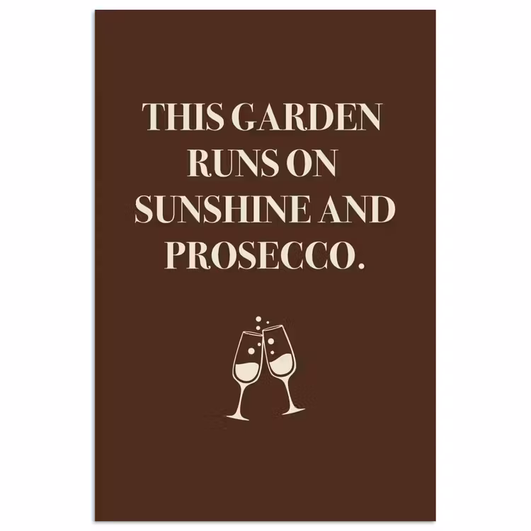 Bruin - Zomer - Quote - Drinken poster papier klein -3d