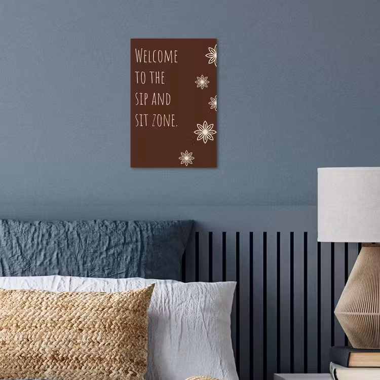 Bruin - Quote - Bloemen - Zomer poster papier klein -sfeer2