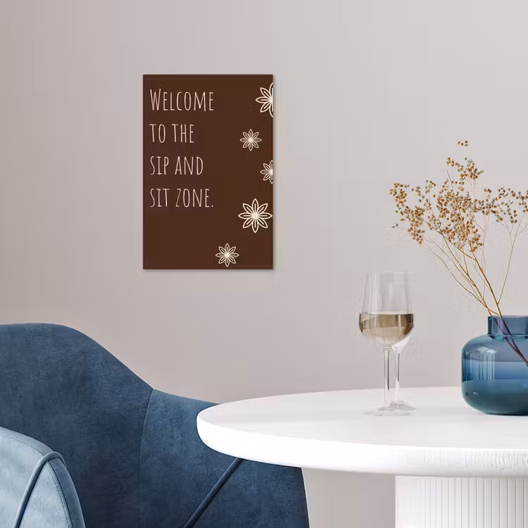 Bruin - Quote - Bloemen - Zomer poster papier klein -sfeer3