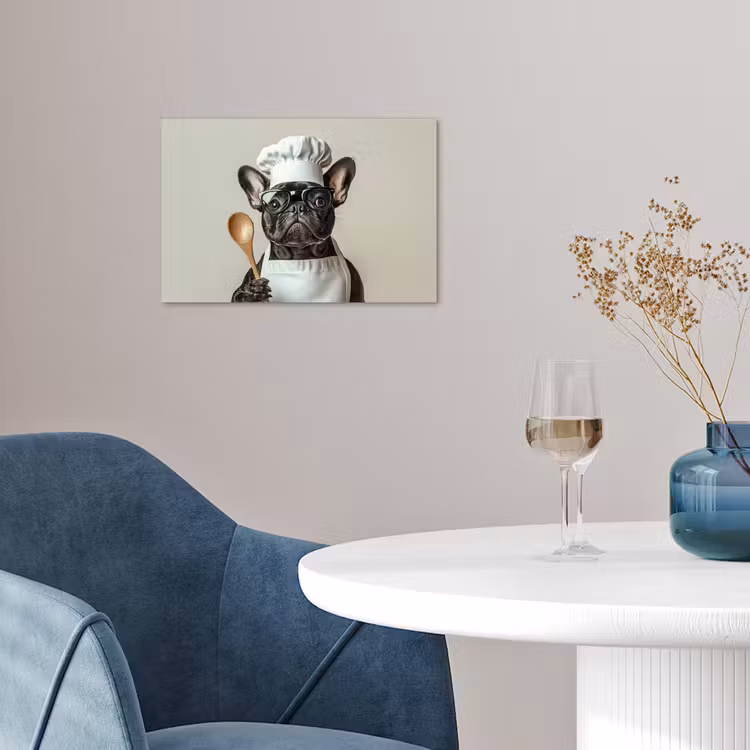 Bril - Hond - Kok poster papier klein -sfeer3
