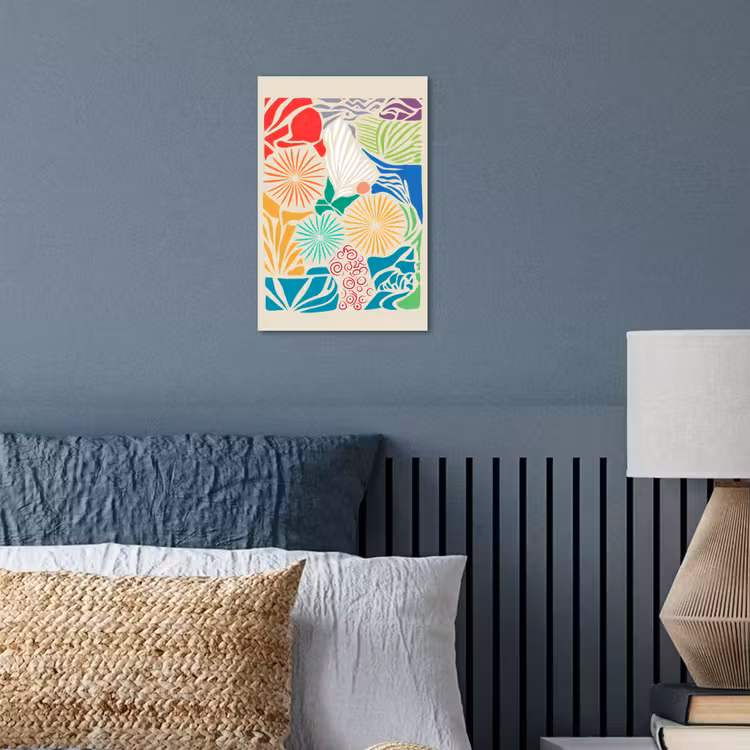 Kleurrijk - Abstract - Bloemen - Patronen poster papier klein -sfeer2