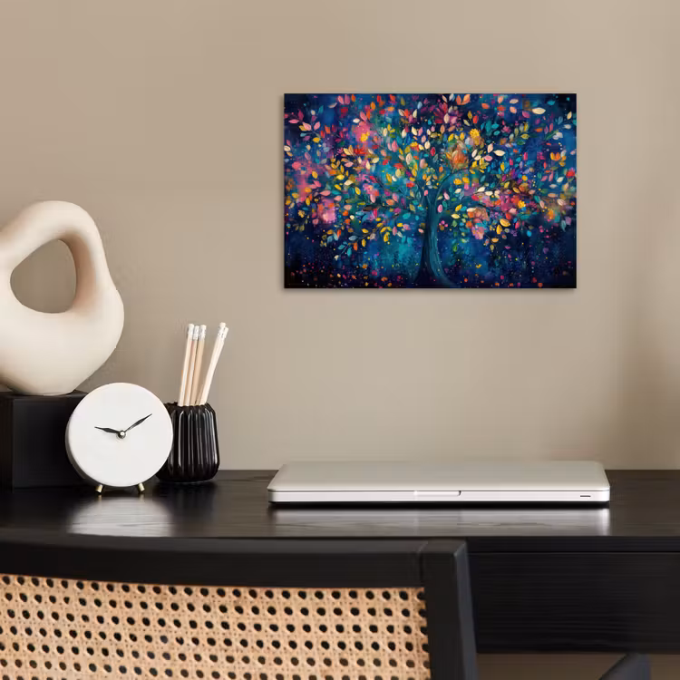 Kleurrijk - Boom - Magisch - Abstract poster papier klein -sfeer1