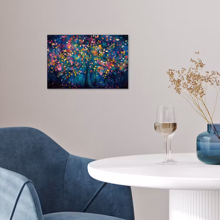 Kleurrijk - Boom - Magisch - Abstract poster papier klein -sfeer3
