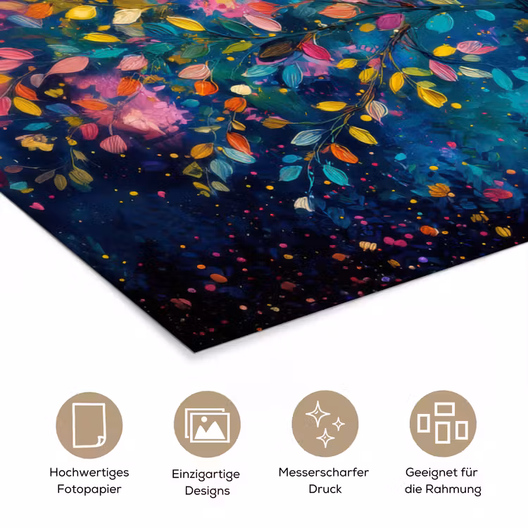 Kleurrijk - Boom - Magisch - Abstract poster papier klein -tcloseup_DE