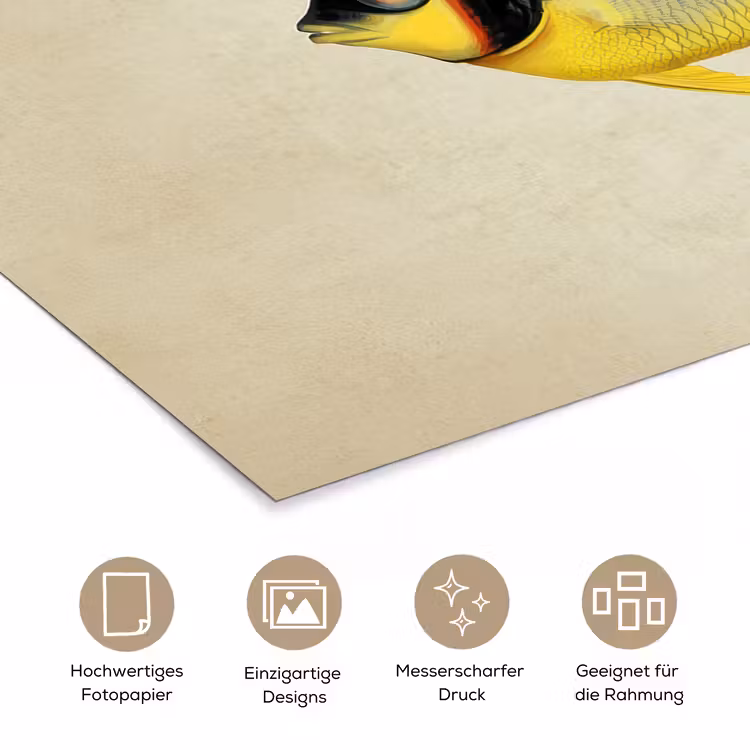 Kleurrijk - Vis - Schubben - Illustratie poster papier klein -tcloseup_DE