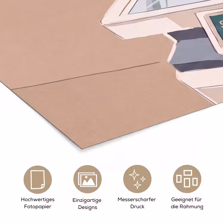 Kantoor - Drank - Humor - Illustratie poster papier klein -tcloseup_DE