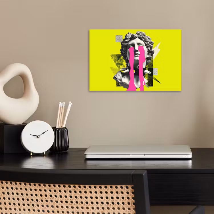 Buste - Verf - Geel poster papier klein -sfeer1