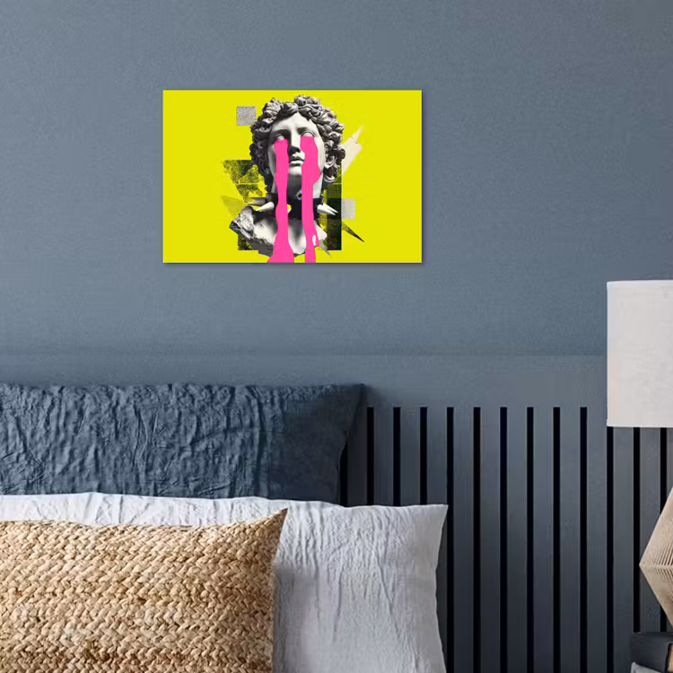 Buste - Verf - Geel poster papier klein -sfeer2
