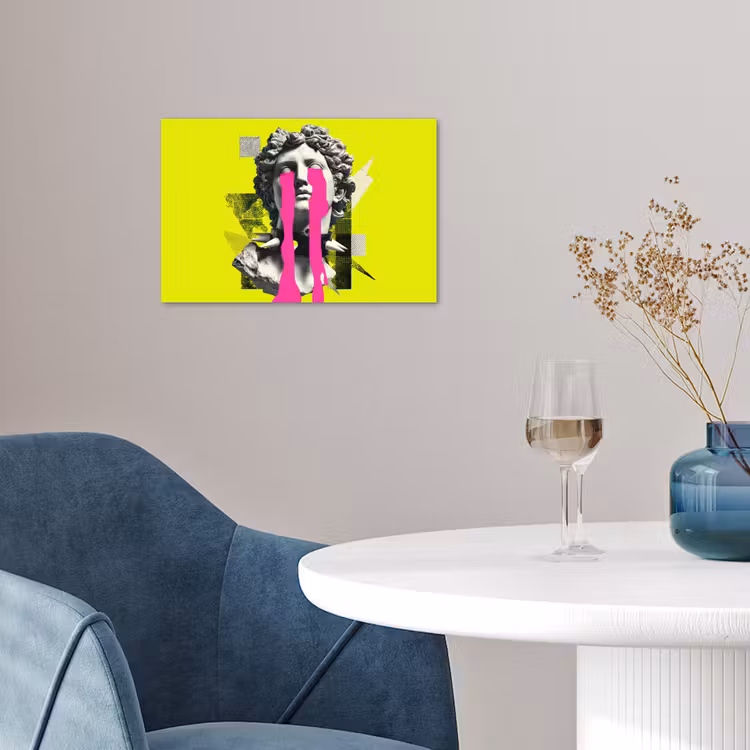 Buste - Verf - Geel poster papier klein -sfeer3