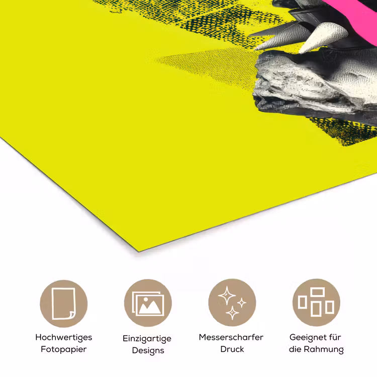 Buste - Verf - Geel poster papier klein -tcloseup_DE