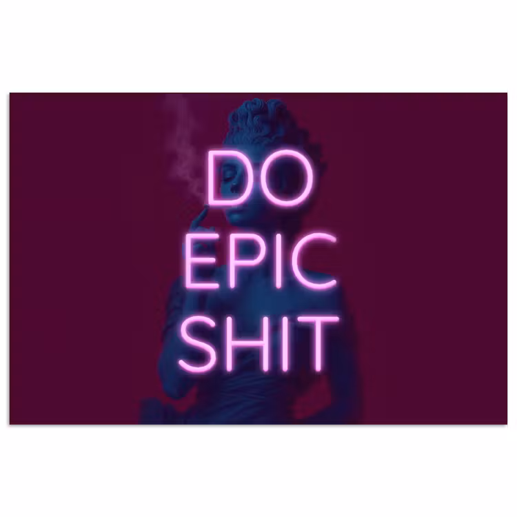 Buste - Neon - LED - Letters poster papier klein -3d