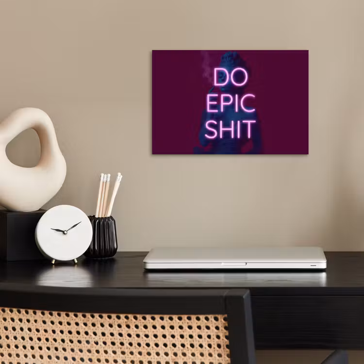 Buste - Neon - LED - Letters poster papier klein -sfeer1