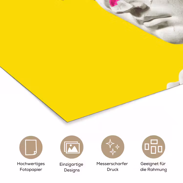 Buste - Slangen - Geel poster papier klein -tcloseup_DE