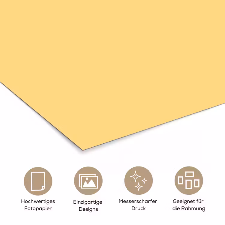 Butter - Geel - Yellow poster papier klein 62 -tcloseup_DE