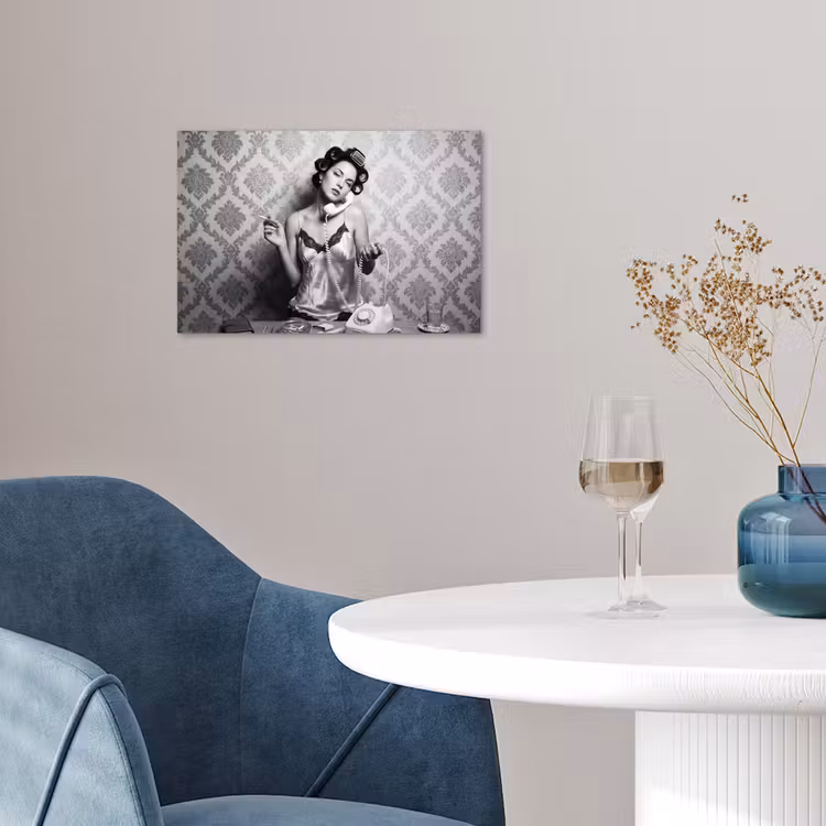 Chic - Vrouw - Zwart - Wit poster papier klein -sfeer3