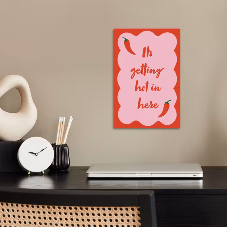 Chilipeper - Red - Hot - Quotes poster papier klein -sfeer1