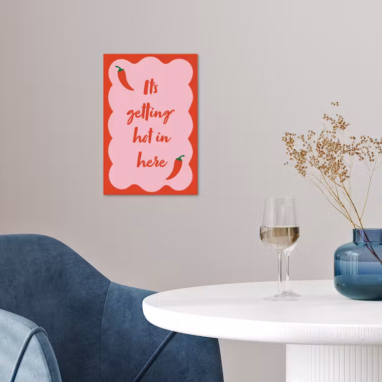 Chilipeper - Red - Hot - Quotes poster papier klein -sfeer3
