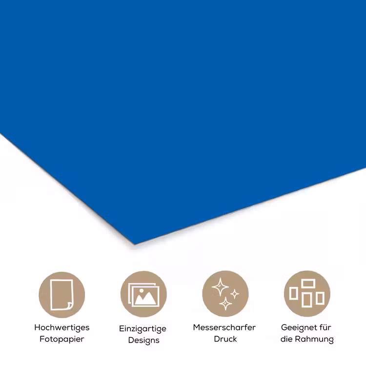 Classic - Azure - Blauw poster papier klein 62 -tcloseup_DE