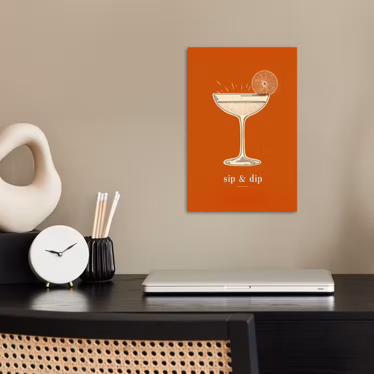 Cocktail - Oranje - Zomer - Quote poster papier klein -sfeer1