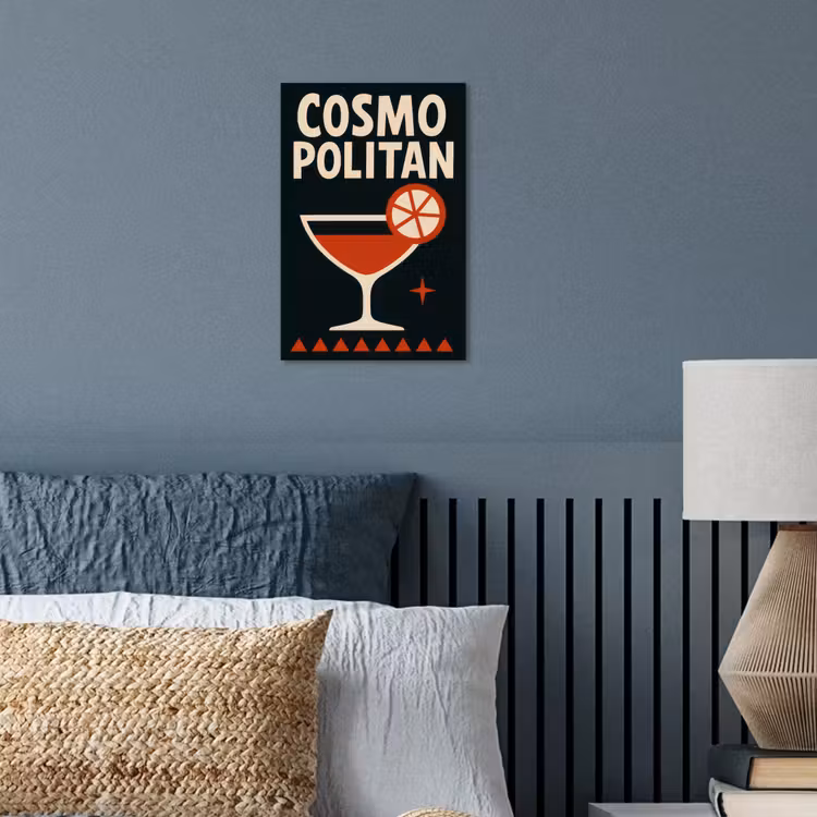 Cocktail - Zwart - Illustratie poster papier klein -sfeer2