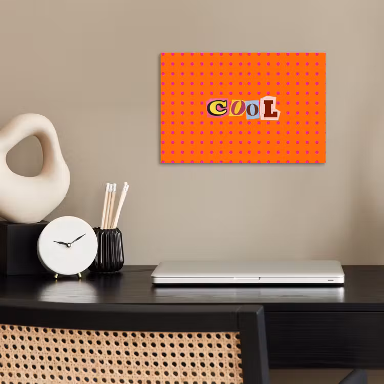 Cool - Stippen - Oranje poster papier klein -sfeer1