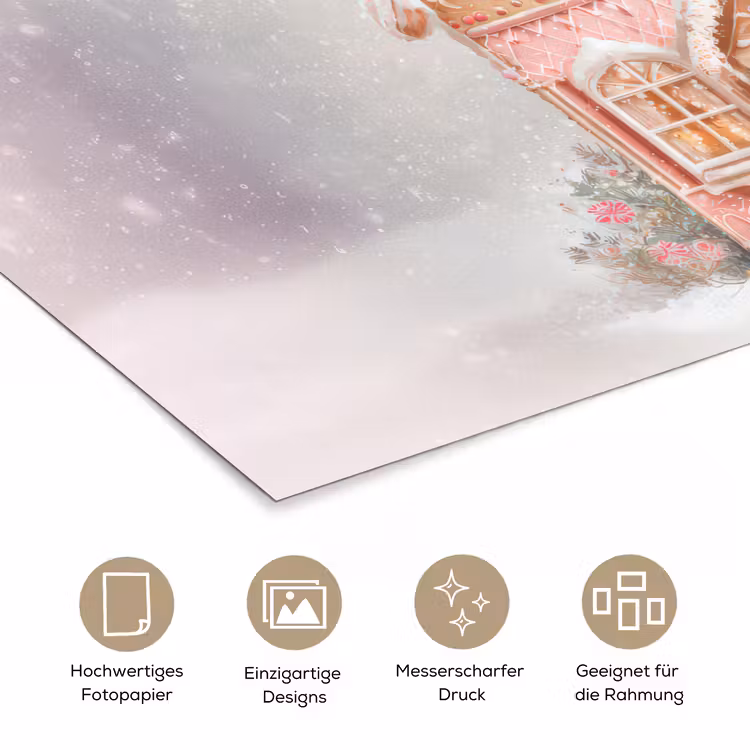 Huisje - Suiker - Pastel poster papier klein -tcloseup_DE