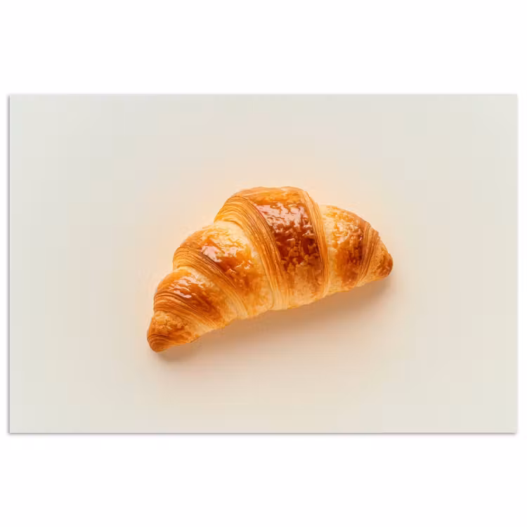 Croissant - Brood - Beige poster papier klein -3d