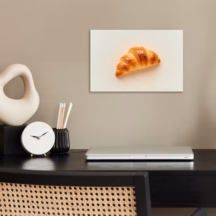Croissant - Brood - Beige poster papier klein -sfeer1