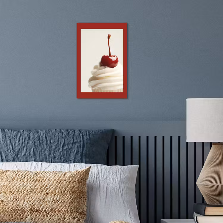 Cupcake - Kers - Rood poster papier klein -sfeer2