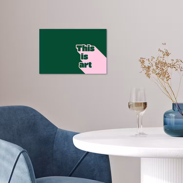 This is art - Schaduw - Roze poster papier klein -sfeer3