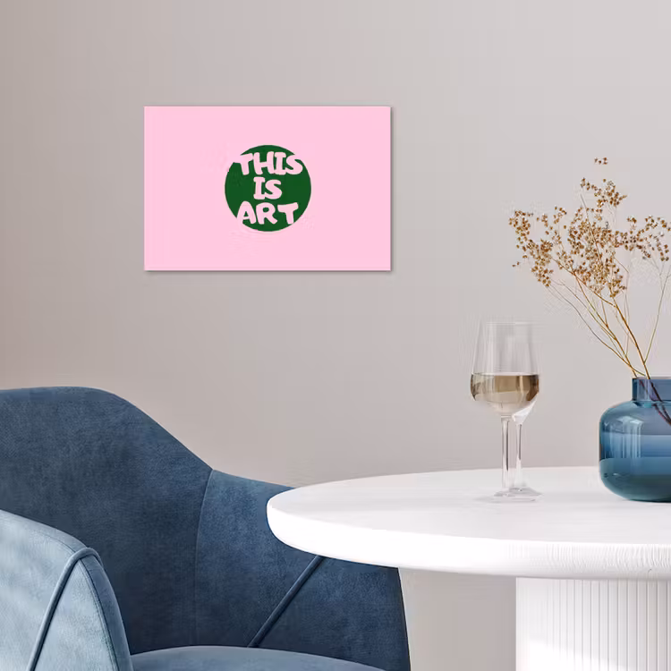 This is art - Tekst - Cirkel - Groen poster papier klein -sfeer3
