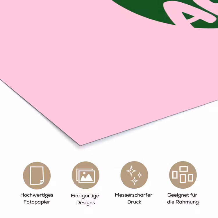 This is art - Tekst - Cirkel - Groen poster papier klein -tcloseup_DE