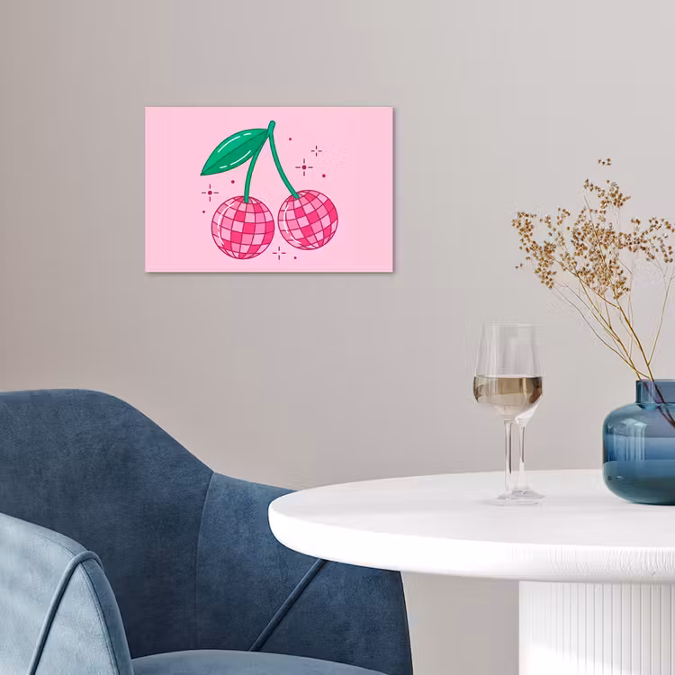 Decoratie - Disco-bal - Feest - Roze poster papier klein -sfeer3