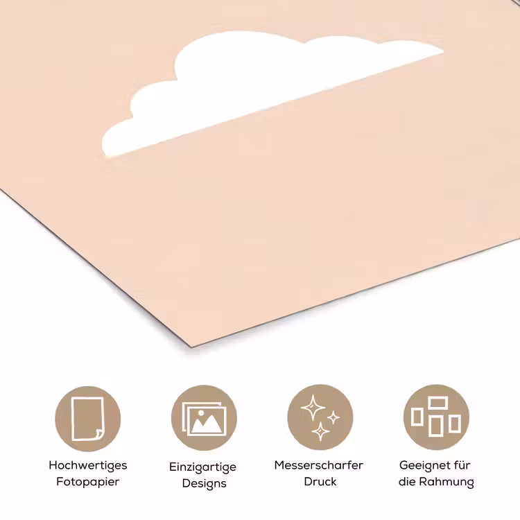 Monument - Stad - Zonsondergang - Minimalistisch - Oranje poster papier klein -tcloseup_DE