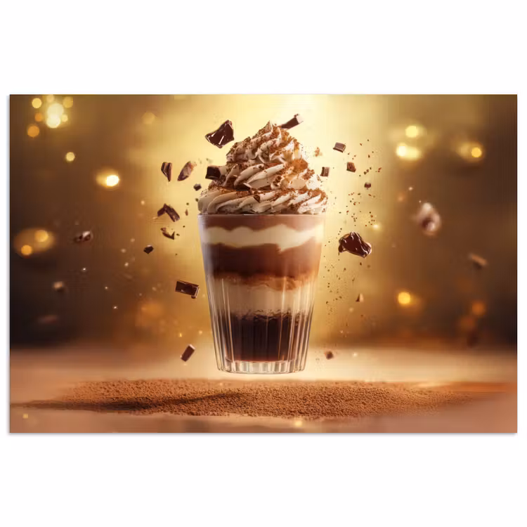 Dessert - Chocolade - Zoet - Eten poster papier klein -3d